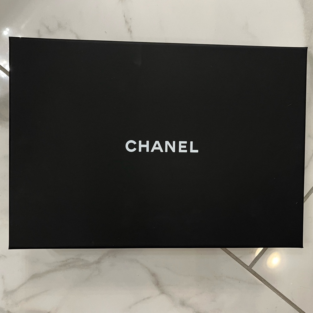 Authentic CHANEL Black Box with White Logo